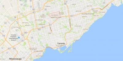 Kaart van Willowdale distrik Toronto