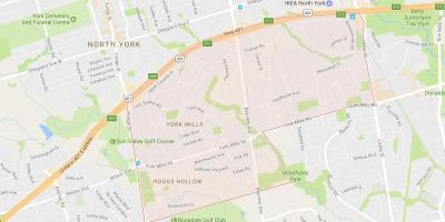 Kaart van York Mills omgewing Toronto